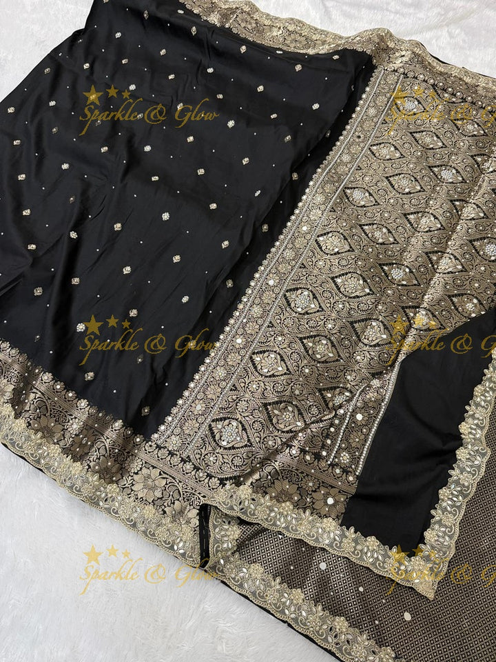 Luxurious Banarasi Semi Katan Silk Designer Saree