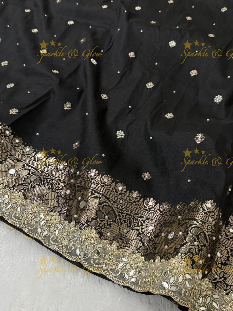 Luxurious Banarasi Semi Katan Silk Designer Saree