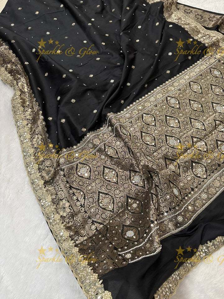 Luxurious Banarasi Semi Katan Silk Designer Saree