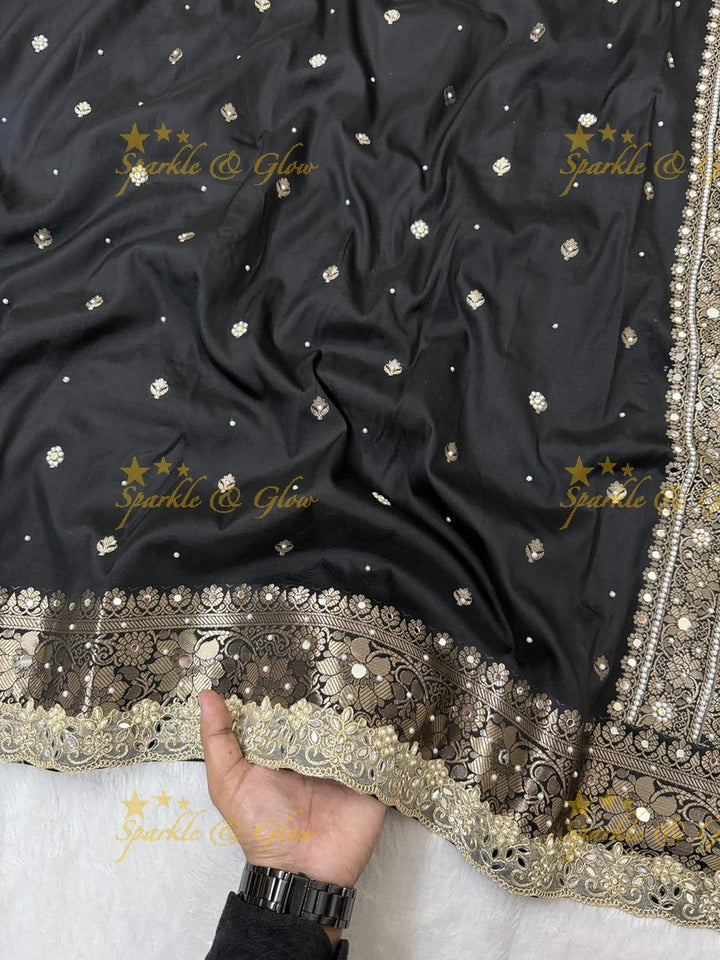 Luxurious Banarasi Semi Katan Silk Designer Saree