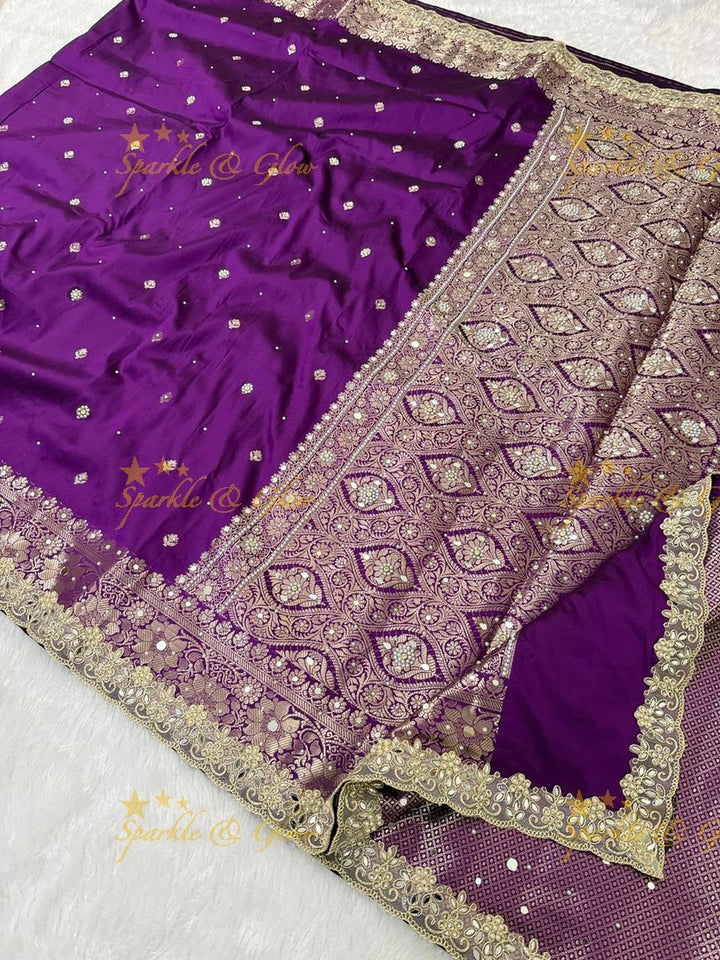 Luxurious Banarasi Semi Katan Silk Designer Saree