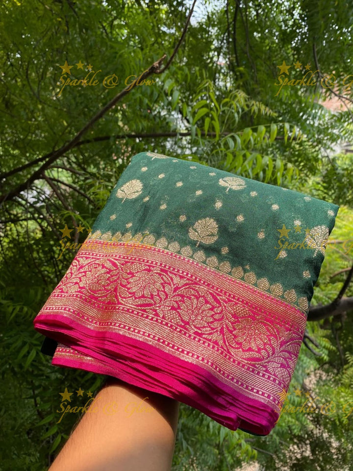 Elegant Banarasi Khaddi Katan Georgette Silk Saree