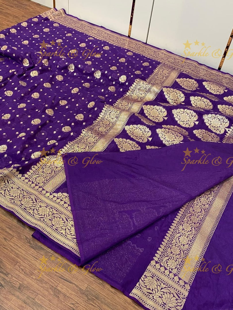 Elegant Banarasi Khaddi Katan Georgette Silk Saree