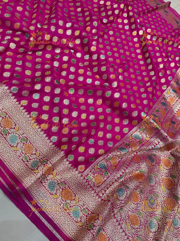 Elegant Banarasi Silk Saree with Rich Pallu – Perfect for Weddings