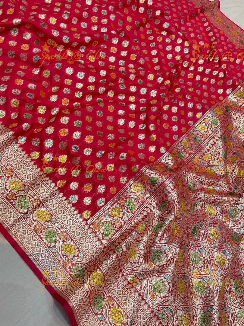 Elegant Banarasi Silk Saree with Rich Pallu – Perfect for Weddings