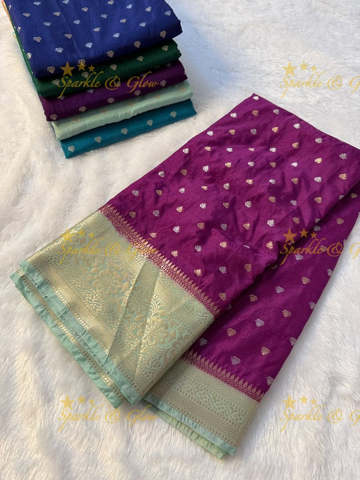 Exquisite Blue-Green Banarasi Saree for Wedding Elegance