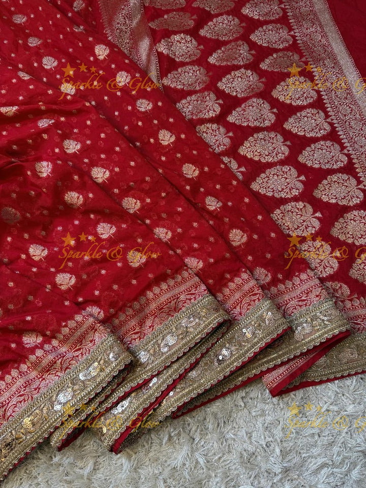 Exquisite Banarasi Georgette Saree with Zari Work - Perfect for Festivals