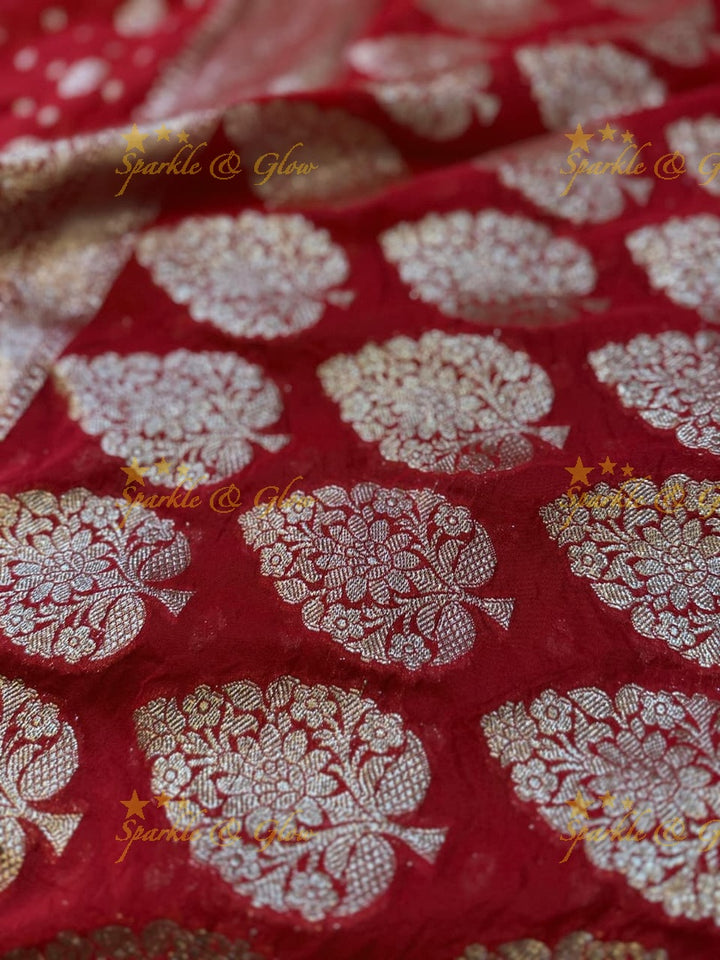 Exquisite Banarasi Georgette Saree with Zari Work - Perfect for Festivals