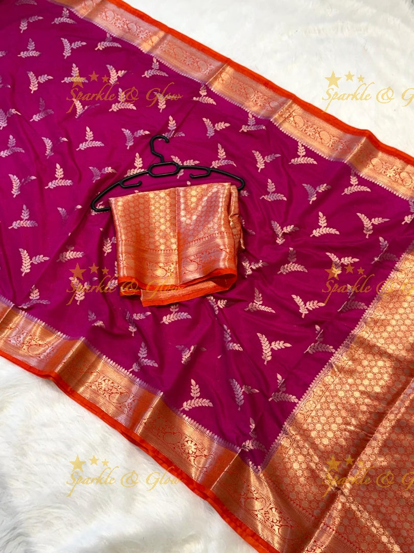 Elegant Banarasi Soft Katan Dybel Silk Saree