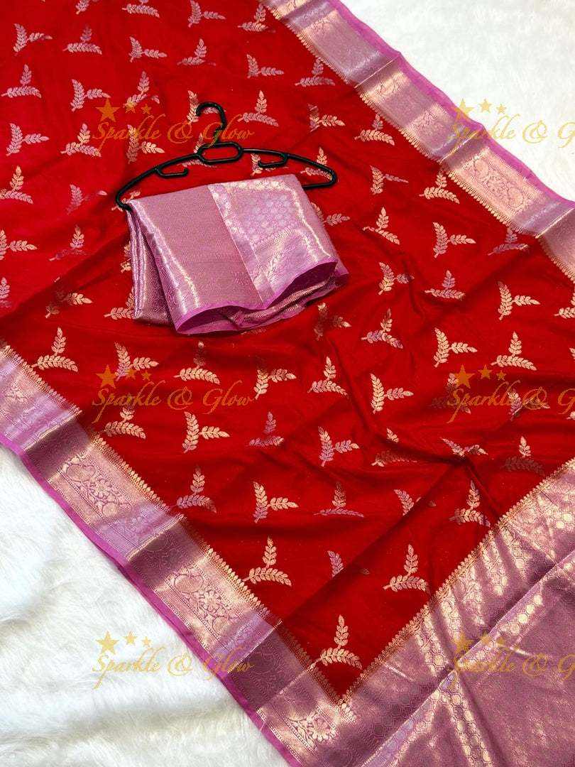 Elegant Banarasi Soft Katan Dybel Silk Saree
