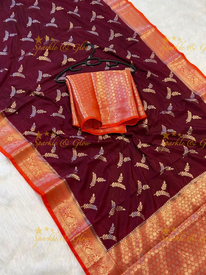 Elegant Banarasi Soft Katan Dybel Silk Saree