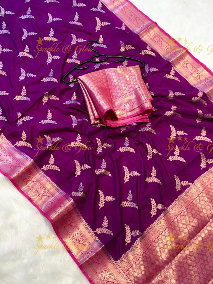 Elegant Banarasi Soft Katan Dybel Silk Saree