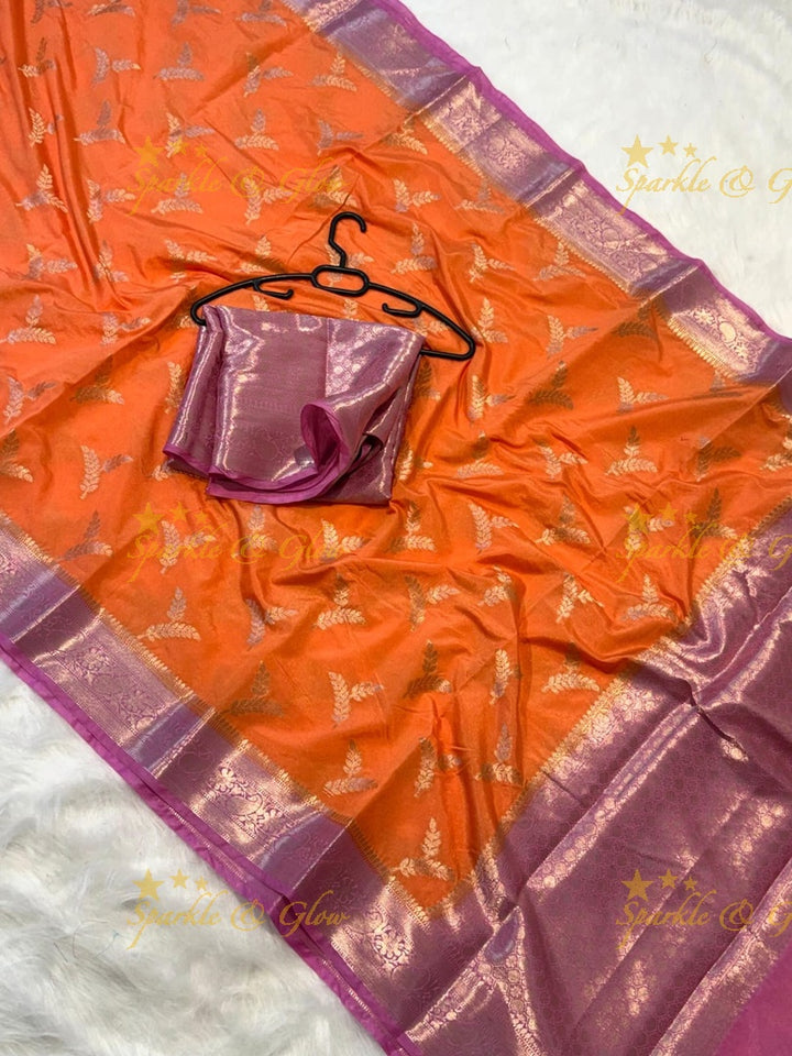 Elegant Banarasi Soft Katan Dybel Silk Saree