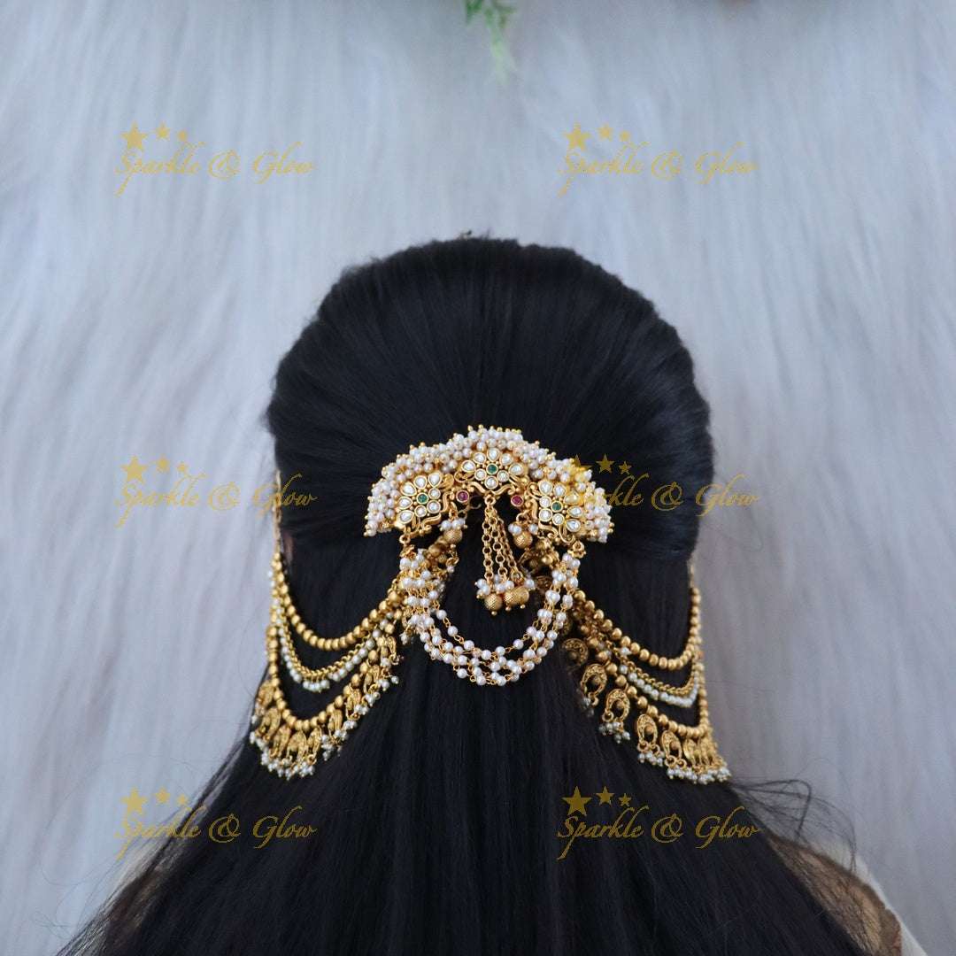 Exquisite Floral Jadabilla Earchain & Hair Accessory Set