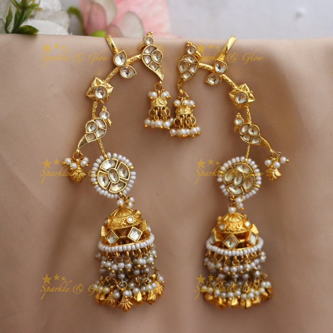 Exquisite Gold-Plated Ear Cuffs for Festive Shine