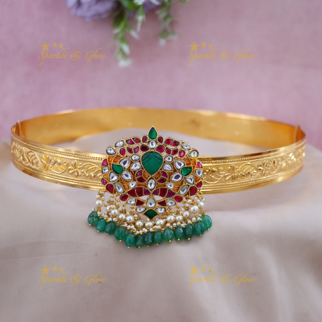Exquisite Kundan Hip Belt for Weddings & Celebrations