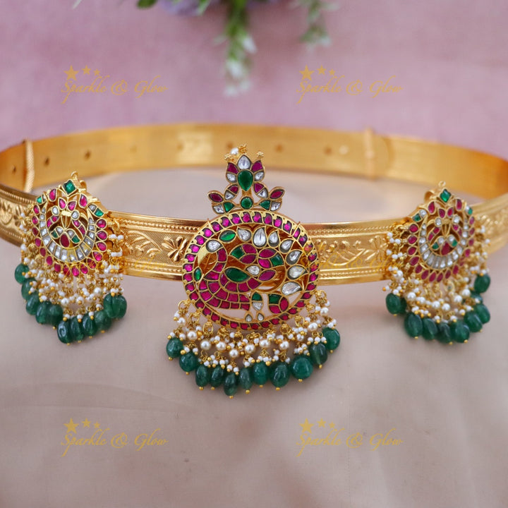Stunning Kundan Gold Hip Belt for Festive & Wedding Wear