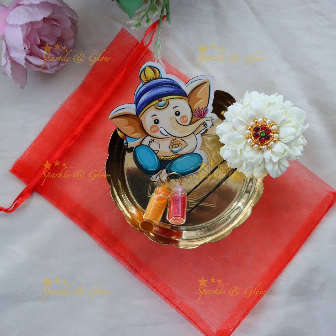 Elegant Ganesha Floral Gift for Celebrations