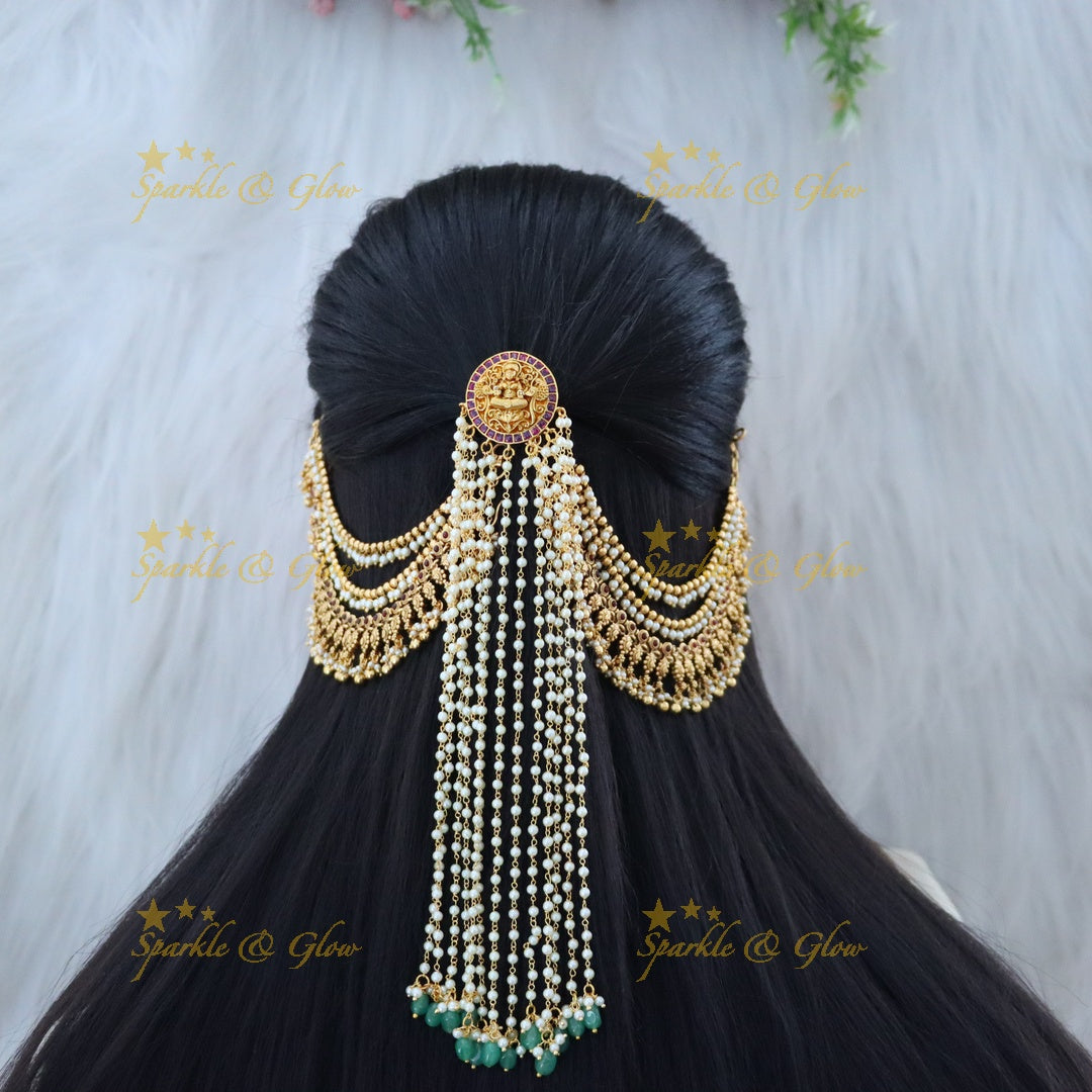 Stunning Lakshmi Kemp Earchain Combo for Divine Elegance