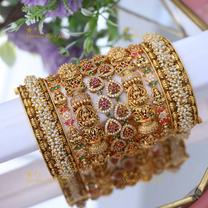 Luxurious Lakshmi Kemp Bangles Online in India