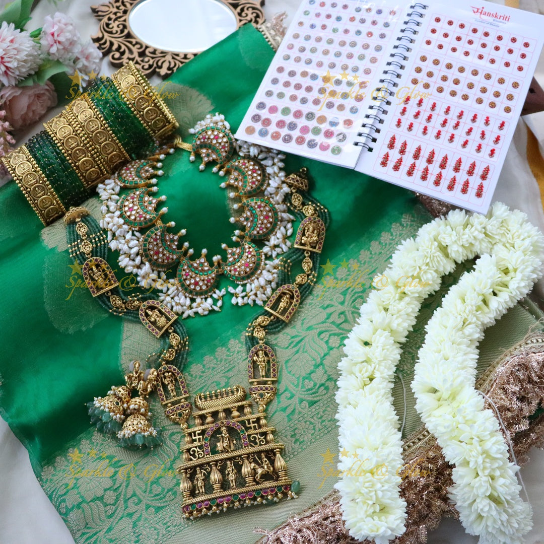 Exquisite Temple Motif Imitation Jewelry Set