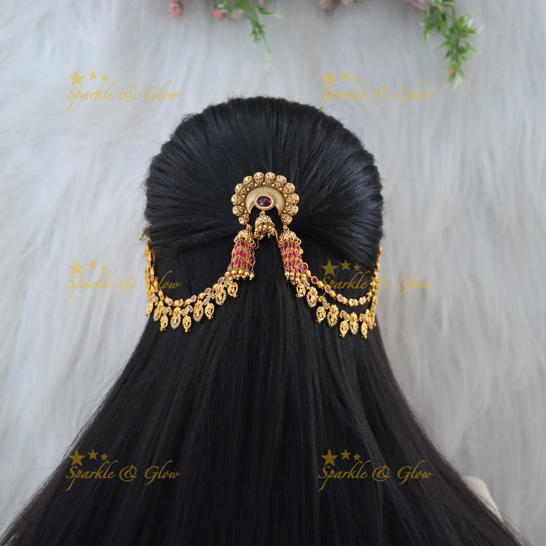 Elegant Floral Kemp Jadabilla Earchain for Royal Glam