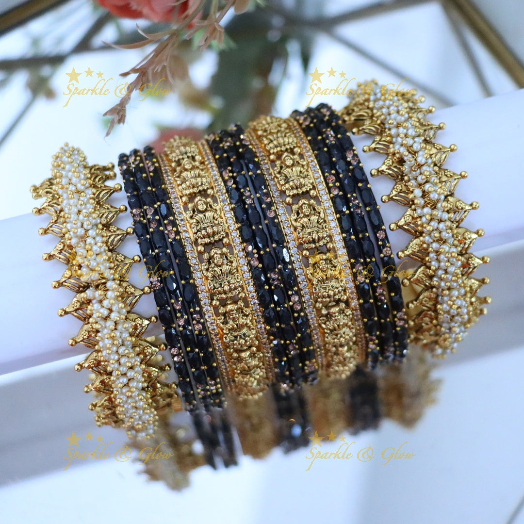 Ornate Lakshmi Temple Bangles for Bridal Elegance