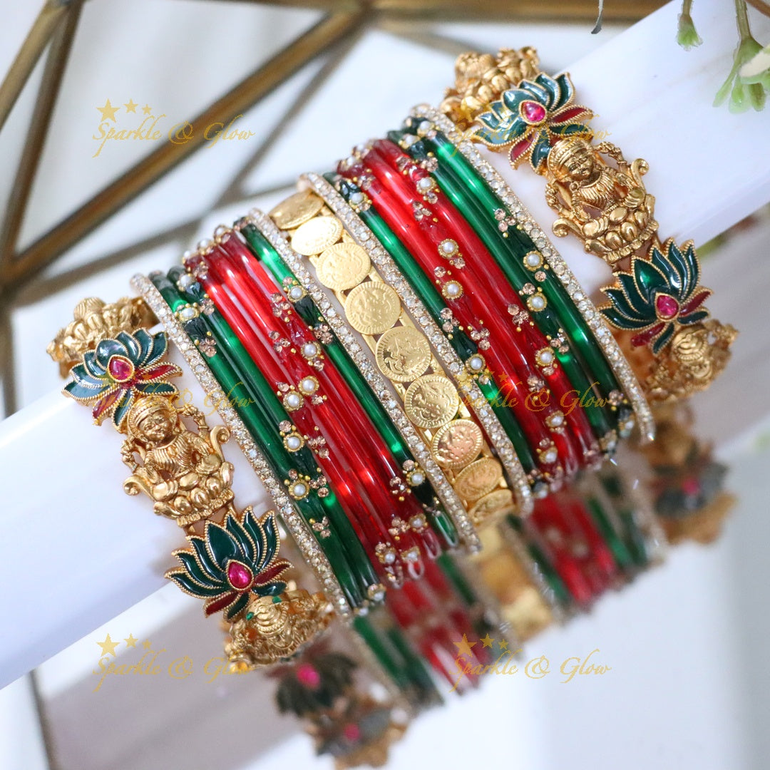 Exquisite Lakshmi Lotus Bangles for Weddings