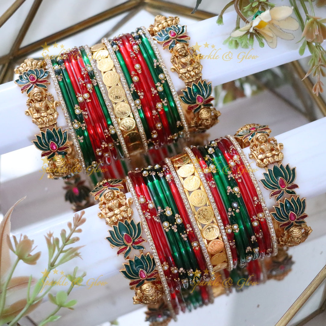Exquisite Lakshmi Lotus Bangles for Weddings