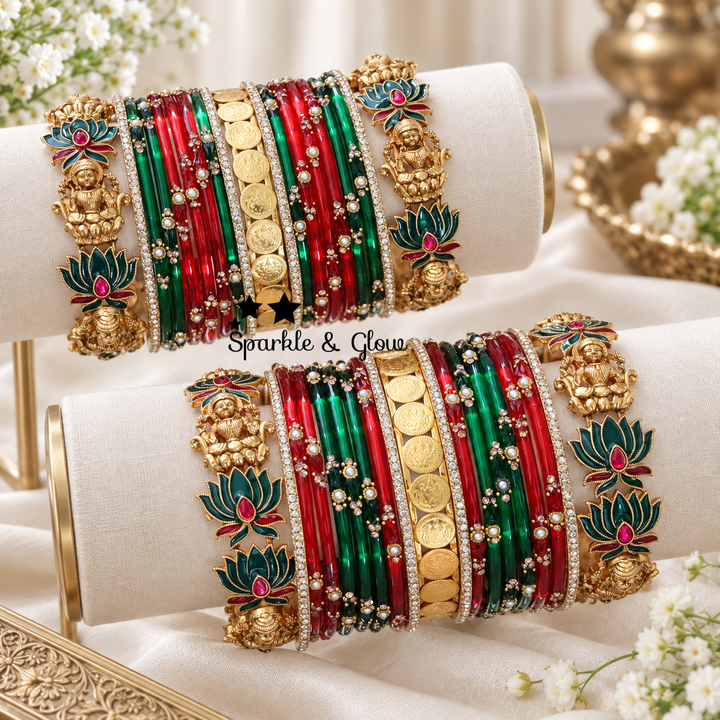 Exquisite Lakshmi Lotus Bangles for Weddings