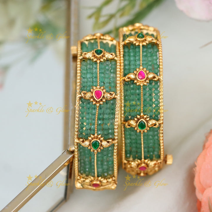 Exquisite Gold-Plated Screw Bangle for Festive Elegance