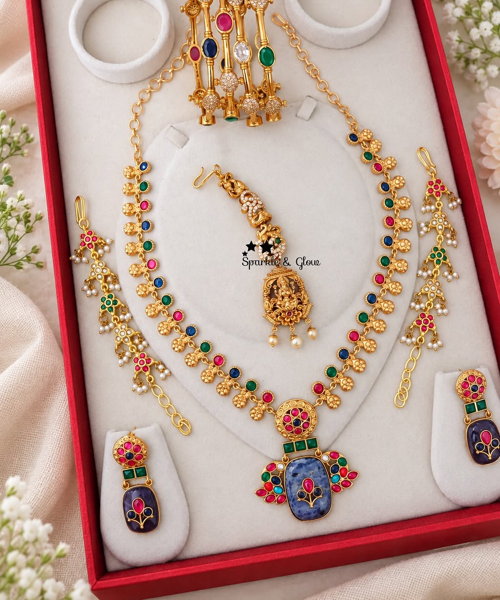 Exquisite Jadau Kundan Bridal Set with Peacock Motif