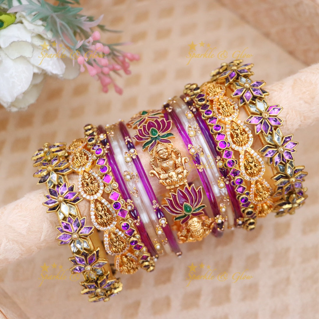 Buy Elegant Silkthread Kundan Bridal Bangle Set Online