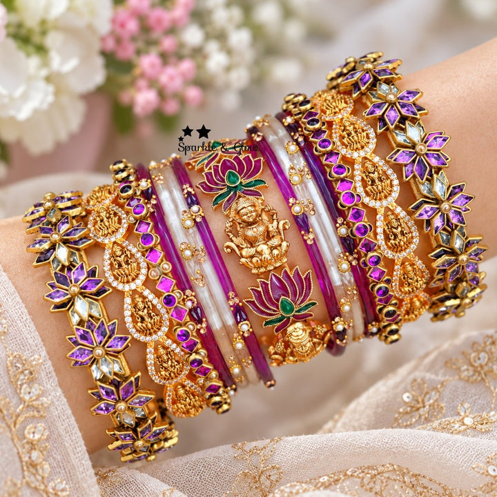 Exquisite Silkthread Kundan Bridal Bangles Set