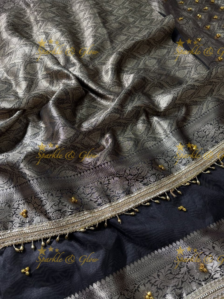 Exquisite Banarasi Tissue Saree with Zari Elegance
