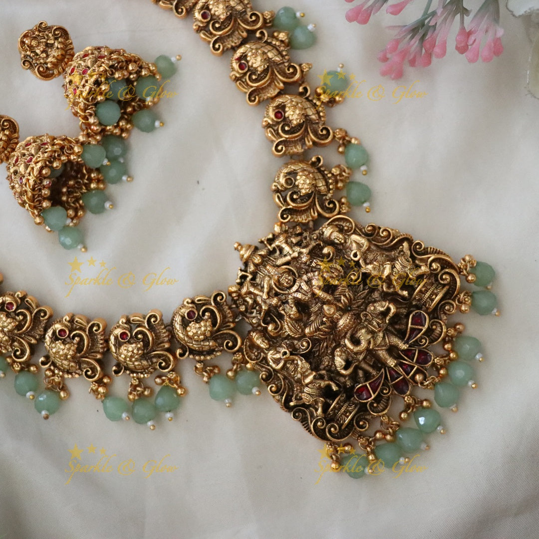 Exquisite Temple Necklace Set for Weddings & Festivals