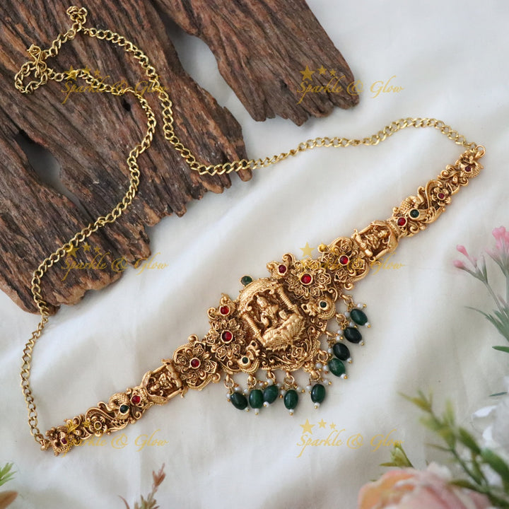 Temple-Inspired Gold Hip Chain for Festive Weddings