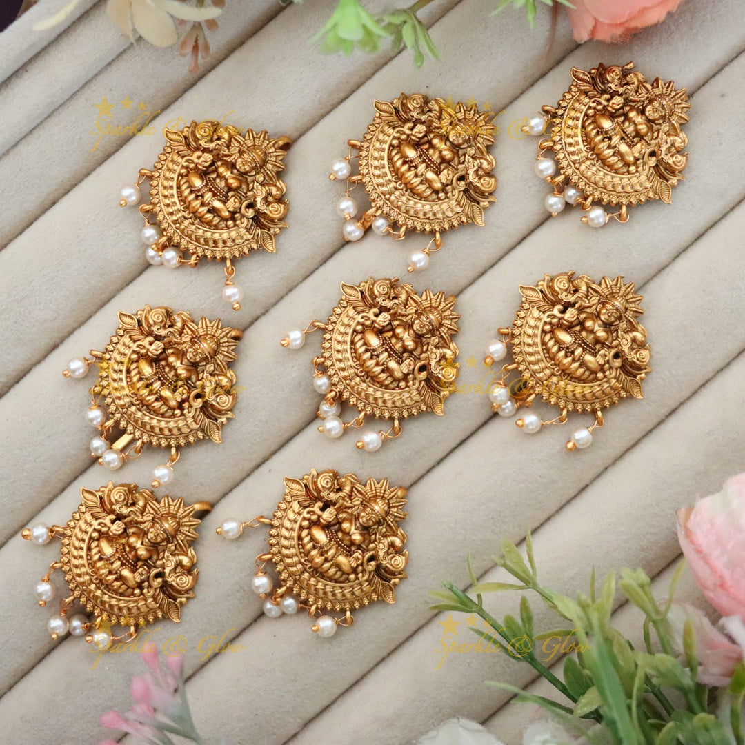 Exquisite Gold Temple Hairpins for Weddings & Festivals