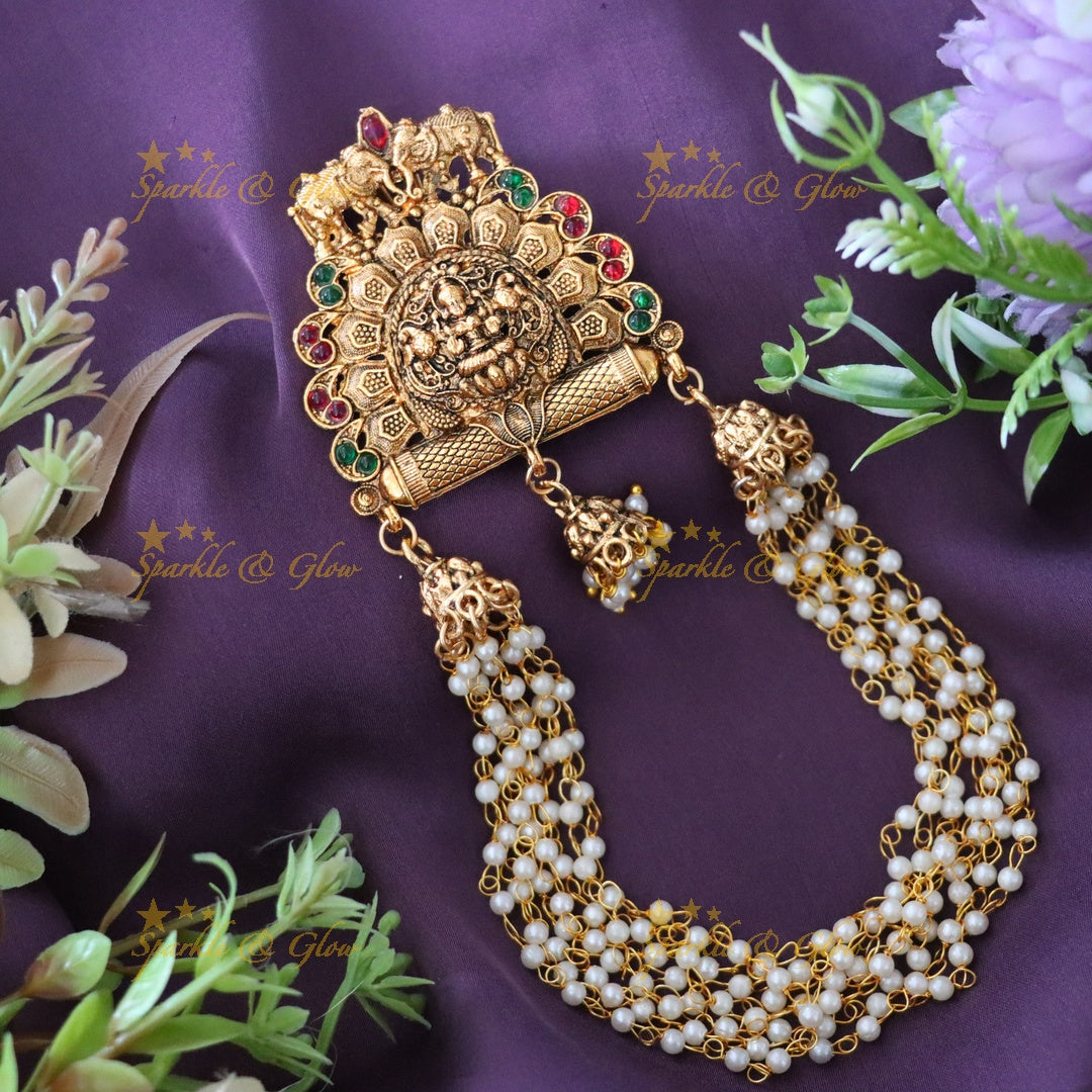 Gold Temple Hairpin for Weddings & Festive Events