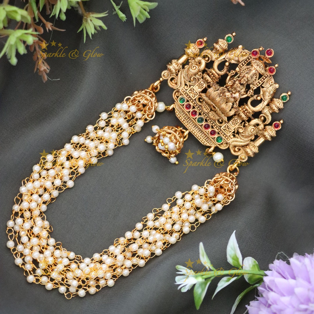 Elegant Golden Temple Hairpin for Festive & Wedding