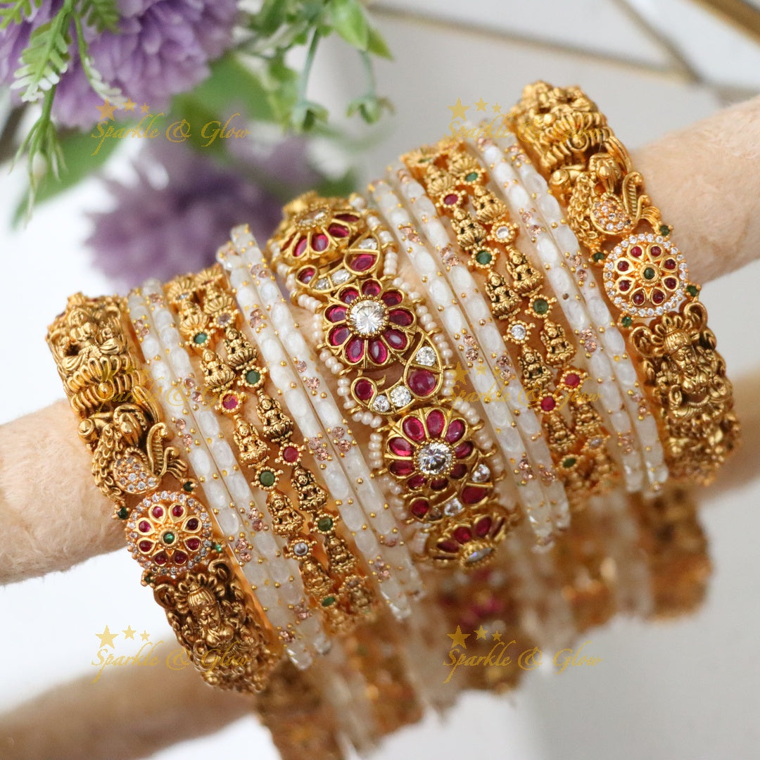 Exquisite Kemp Lakshmi Bridal Bangles Set Online