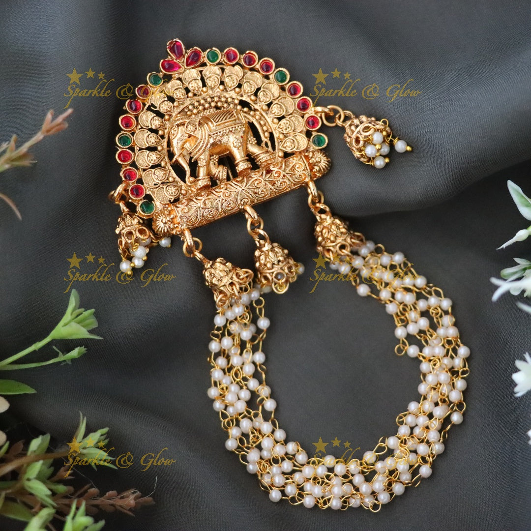 Exquisite Gold Elephant Hairpin for Festive Glamour