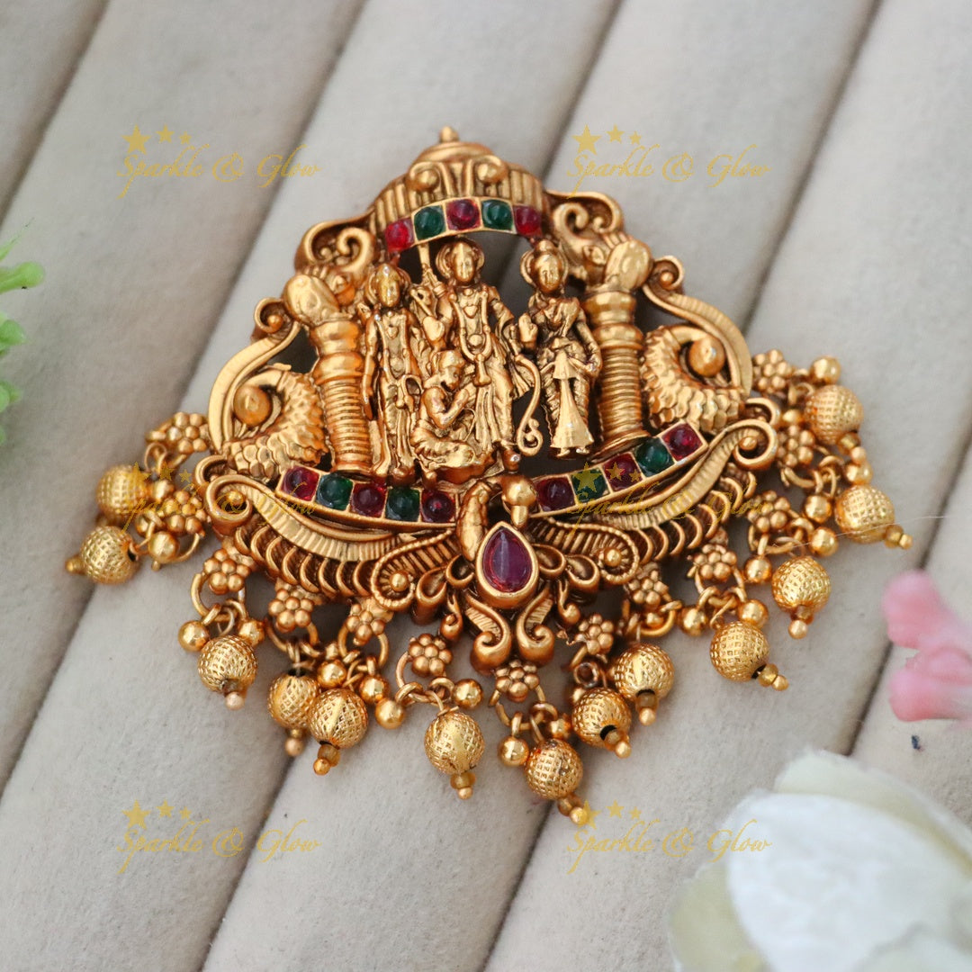 Elegant Gold Temple Hairpin for Weddings & Festivities