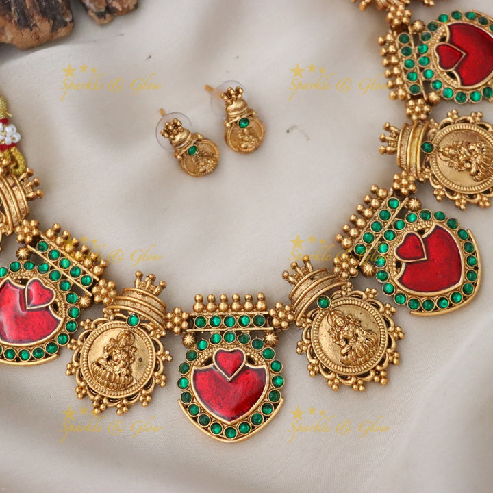 Stunning Kerala Gold Short Necklace - Perfect for Weddings