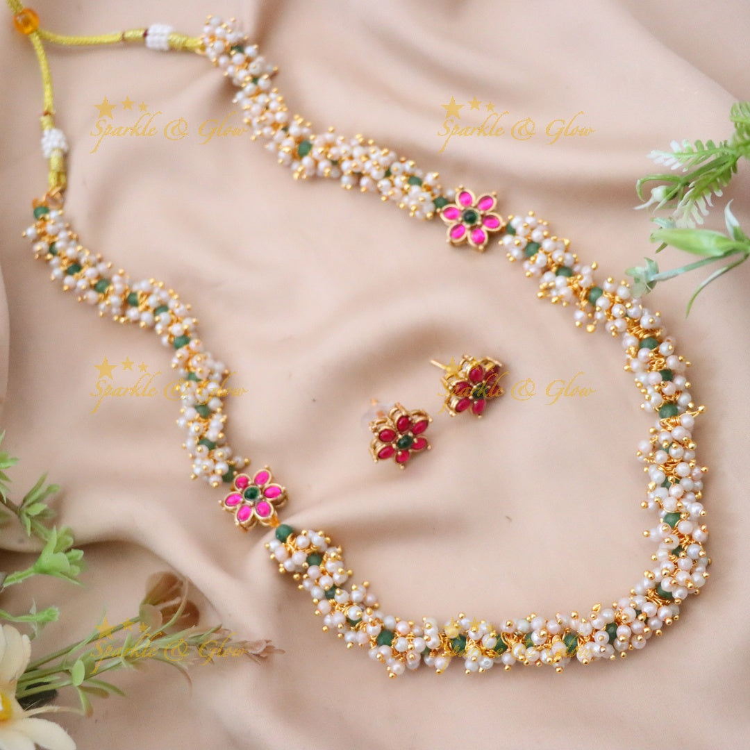 Exquisite Pearl & Gold Necklace for Weddings