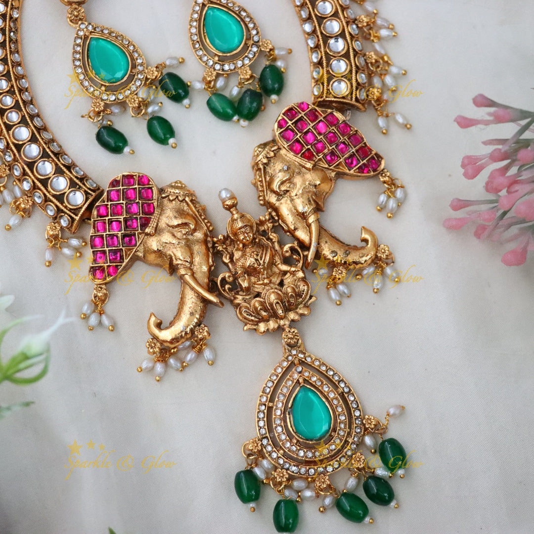 Stunning Temple Jewelry Set for Weddings & Festivities