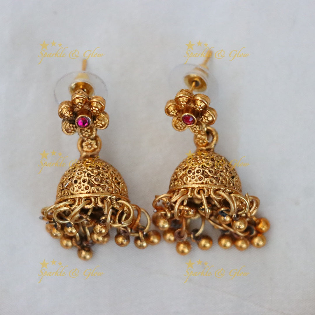 Exquisite Bridal Gold Necklace Set - Sparkle & Glow