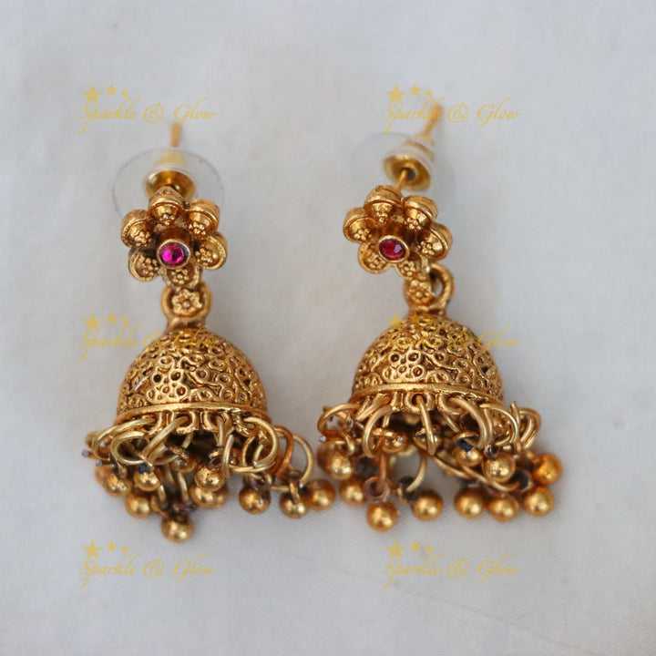 Exquisite Bridal Gold Necklace Set - Sparkle & Glow