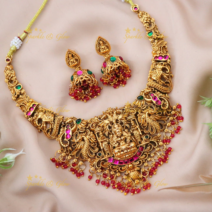Exquisite Short Temple Necklace for Festive Elegance