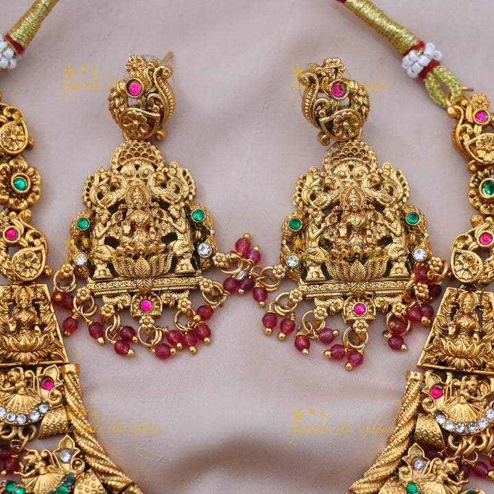 Exquisite Lakshmi Necklace for Weddings & Festivals